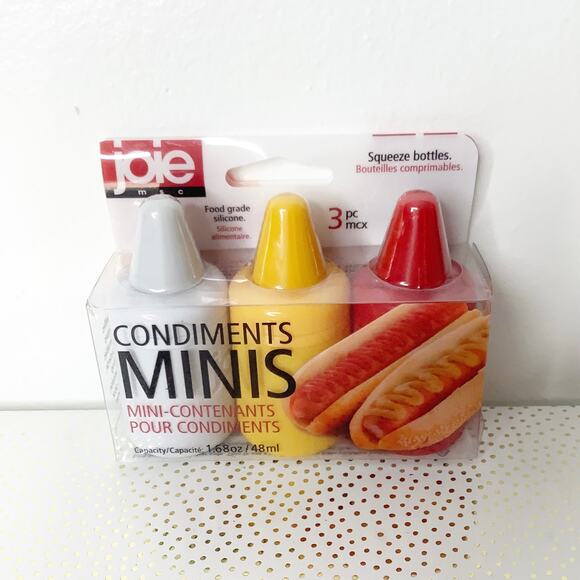Joie Condiments Minis Set Ketchup Mustard Mayo New - Picture 1 of 2